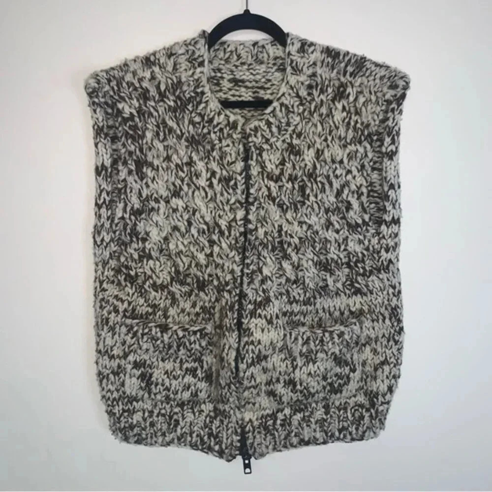 Vintage Handmade Cowichan Wool Knit Vest